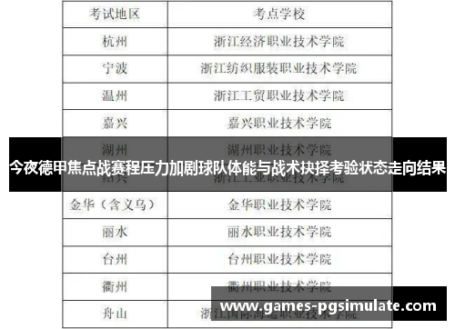 今夜德甲焦点战赛程压力加剧球队体能与战术抉择考验状态走向结果 今夜德甲焦点战赛程压力加剧球队体能与战术抉择考验状态走向结果