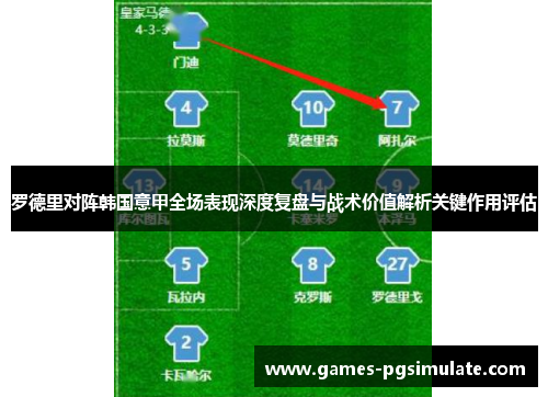 罗德里对阵韩国意甲全场表现深度复盘与战术价值解析关键作用评估